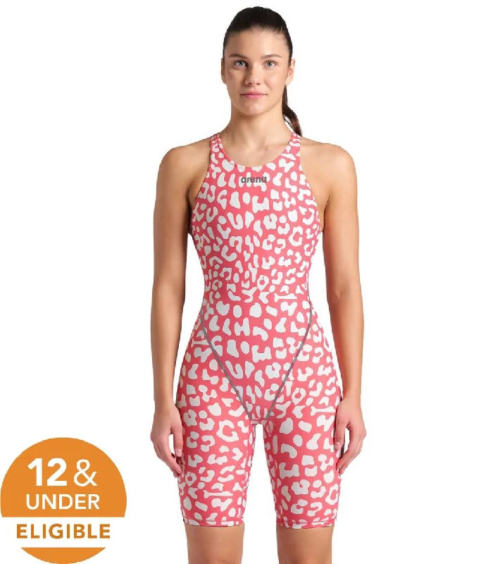 Arena Women's Powerskin ST Next Limited Edition Leopard Open Back Tech Suit Swimsuit Trendy Swimwear Set Arena Women's Powerskin ST Next Limited Edition Leopard Open Back Tech Suit Swimsuit Trendy Swimwear Set