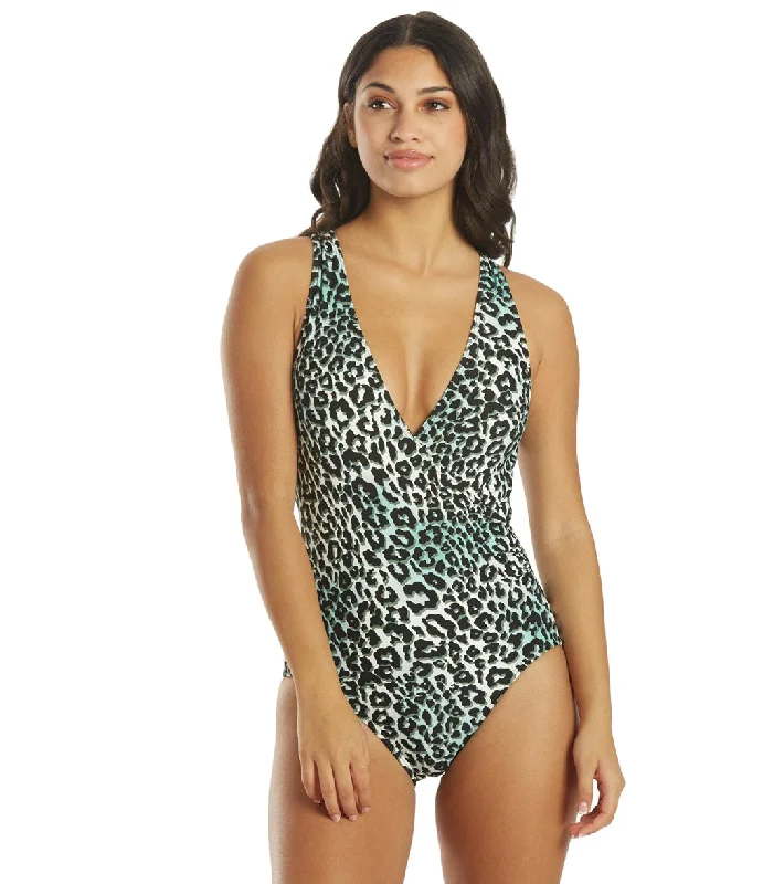 Carmen Marc Valvo Women's Isola Jaguar V Neck One Piece Swimsuit Black Strapless Swimsuit Top Carmen Marc Valvo Women's Isola Jaguar V Neck One Piece Swimsuit Black Strapless Swimsuit Top