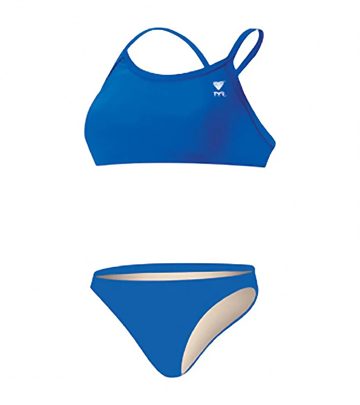 TYR Solid Durafast One Diamondback Workout Bikini Swimsuit Set Royal Chic Beach Cover-Up TYR Solid Durafast One Diamondback Workout Bikini Swimsuit Set Royal Chic Beach Cover-Up