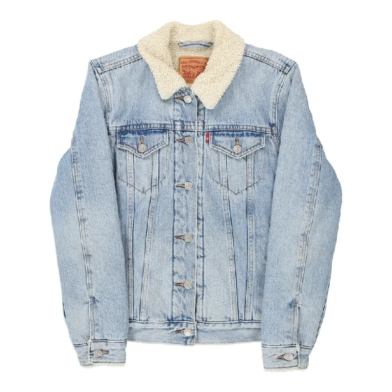 Levis Denim Jacket - Large Light Wash Cotton Wool Fabric Cashmere Fabric Tweed Fabric Levis Denim Jacket - Large Light Wash Cotton Wool Fabric Cashmere Fabric Tweed Fabric