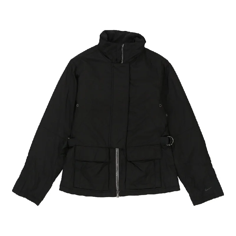 Nike Jacket - Small Black Nylon Blend One-Shoulder Jacket Off-the-Shoulder Jacket Asymmetrical Jacket Nike Jacket - Small Black Nylon Blend One-Shoulder Jacket Off-the-Shoulder Jacket Asymmetrical Jacket