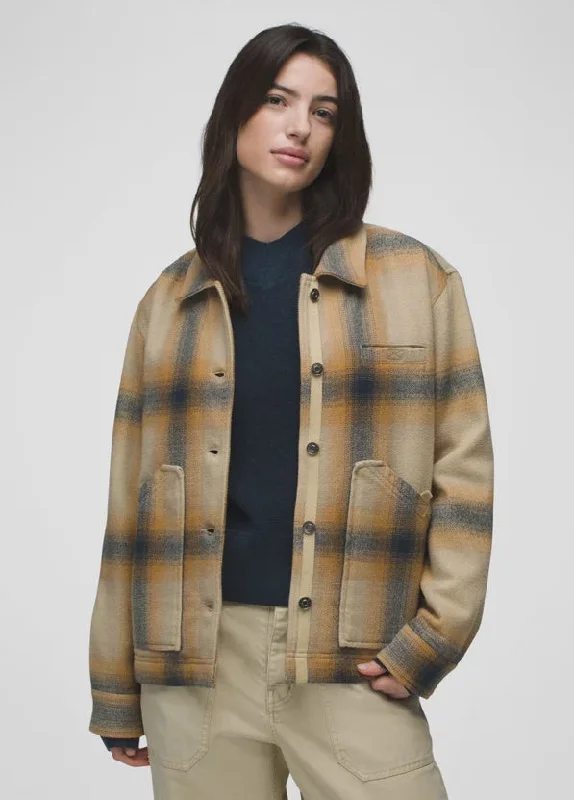 prAna - Women's Bridges Flannel Jacket Faux Fur Jacket Real Fur Jacket Shearling Jacket prAna - Women's Bridges Flannel Jacket Faux Fur Jacket Real Fur Jacket Shearling Jacket