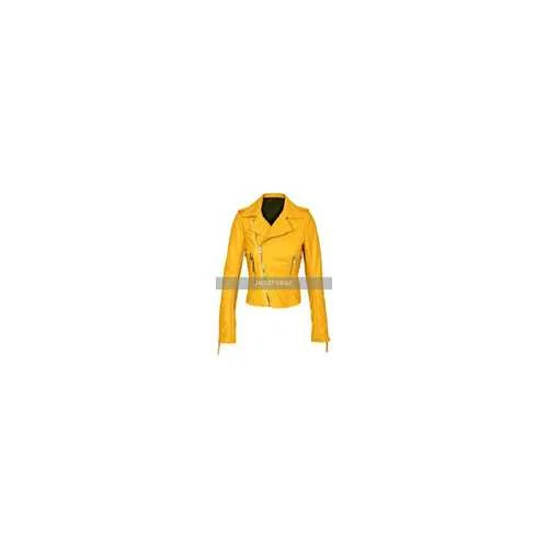 Yellow Leather Jacket Insulated Jacket Fitted Jacket Loose Jacket