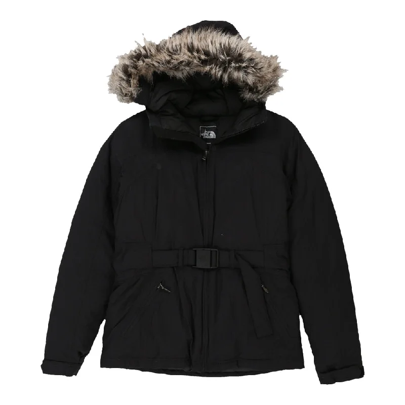 The North Face Jacket - Small Black Down And Feather Faux Fur Jacket Real Fur Jacket Shearling Jacket The North Face Jacket - Small Black Down And Feather Faux Fur Jacket Real Fur Jacket Shearling Jacket