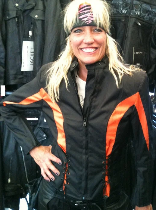 Women textile motorcycle jacket - Orange Stripes Chenille Fabric Brocade Fabric Lace Fabric Women textile motorcycle jacket - Orange Stripes Chenille Fabric Brocade Fabric Lace Fabric