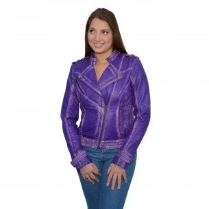 Women's Sheepskin Asymmetrical Moto Jacket w/ Studding Welt Pockets Slit Pockets Flap Pockets Women's Sheepskin Asymmetrical Moto Jacket w/ Studding Welt Pockets Slit Pockets Flap Pockets
