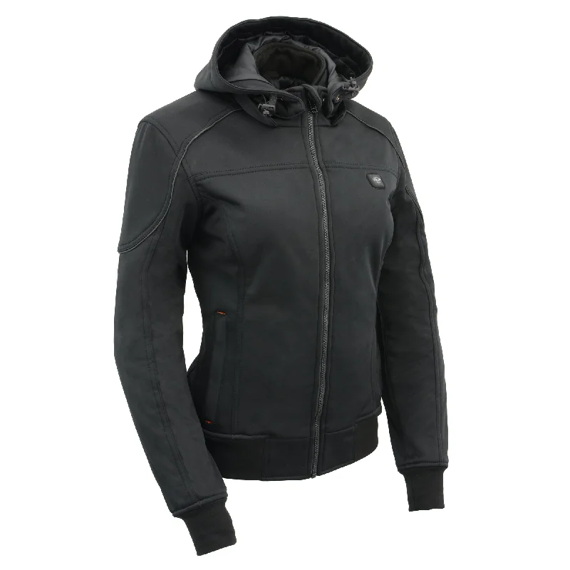 Womens Soft Shell Heated Racing Style Jacket with Detachable Hood Tiered Jacket Buttoned Jacket Zippered Jacket Womens Soft Shell Heated Racing Style Jacket with Detachable Hood Tiered Jacket Buttoned Jacket Zippered Jacket