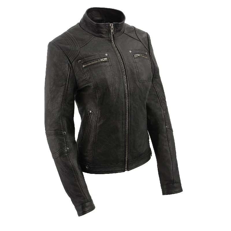 Women's stand up collar racer jacket with rivet details Oversized Jacket Tailored Jacket Straight Jacket Women's stand up collar racer jacket with rivet details Oversized Jacket Tailored Jacket Straight Jacket