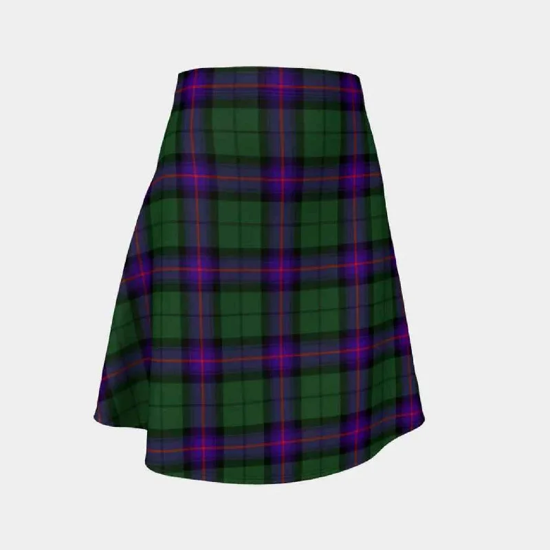 Armstrong Modern Tartan Flared Skirt floral skirt print