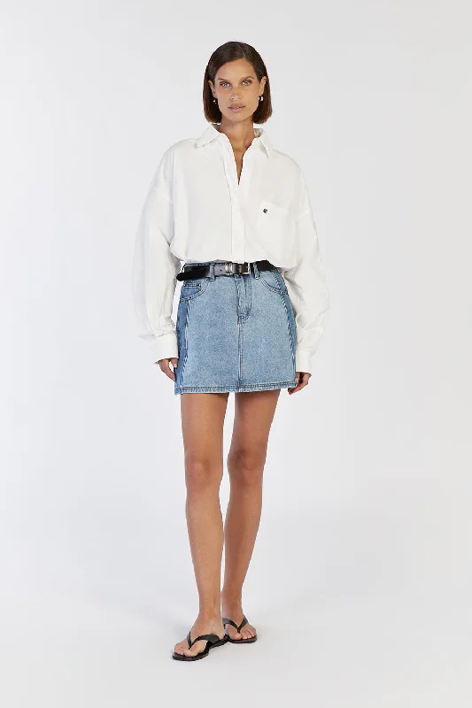 DALE 2 TONE DENIM SKIRT denim skirt trendy