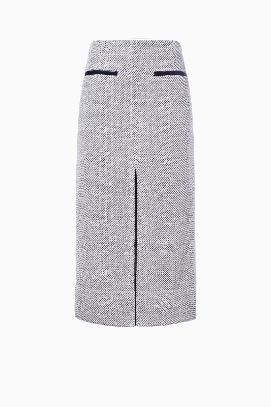 Proenza Schouler White Label Kingsley Skirt - White/ Grey athletic skirt fit