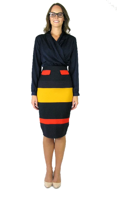 Ultra-Violet Pencil Skirt velvet skirt glossy