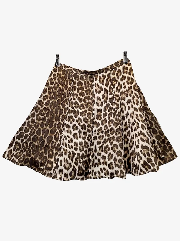Zimmermann Honour Leopard Mini Skirt Size 12 corduroy skirt cozy